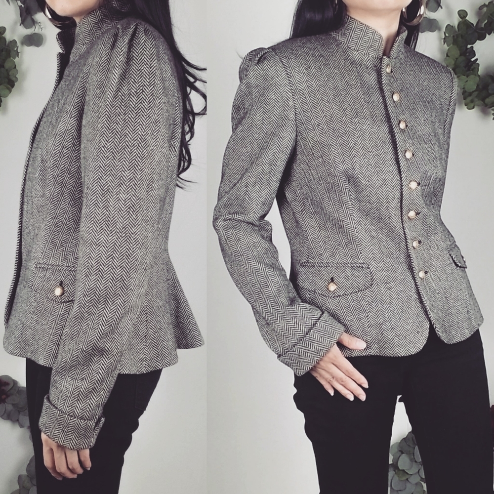 CHAPS Blazer Pattern Long Sleeve Jacket Business C